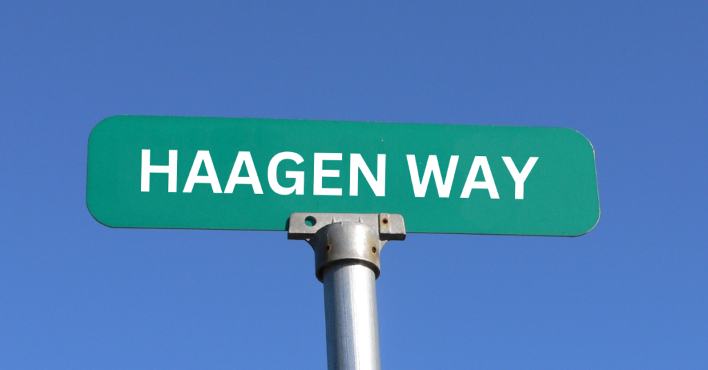 Haagen Way Sign
